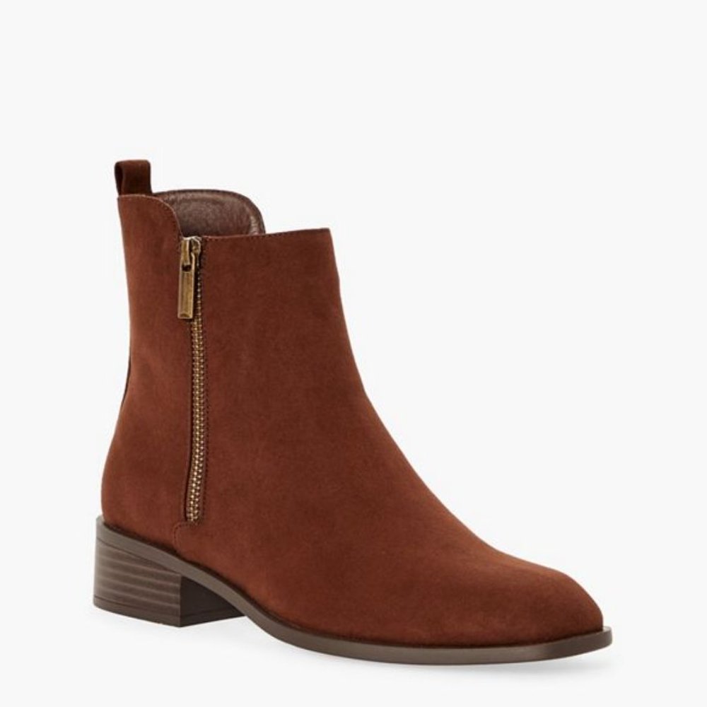 ‘Like-New Brown Faux Suede Boot - Wide’